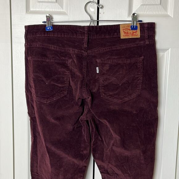 Levi’s 721 High Rise Skinny Corduroy Pants Purple 32 - Picture 10 of 11